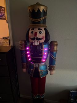 6 Foot Lighted Plays Musical &/Or Just Lights Nutcracker Christmas NMT Condition