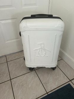 Original Penguin White Hard Shell Suitcase