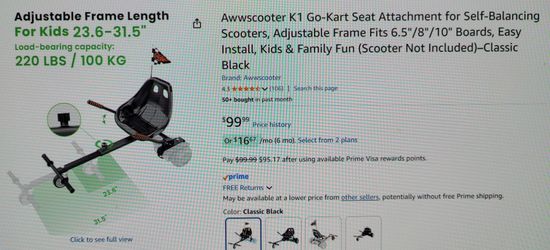 New! Hoverboard seat attachment