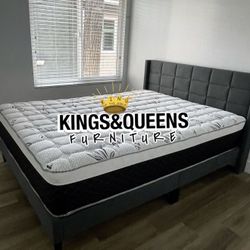New Queen Bed Frame With Mattress 