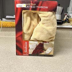 New Sunbeam Imperial Plush Heated Throw