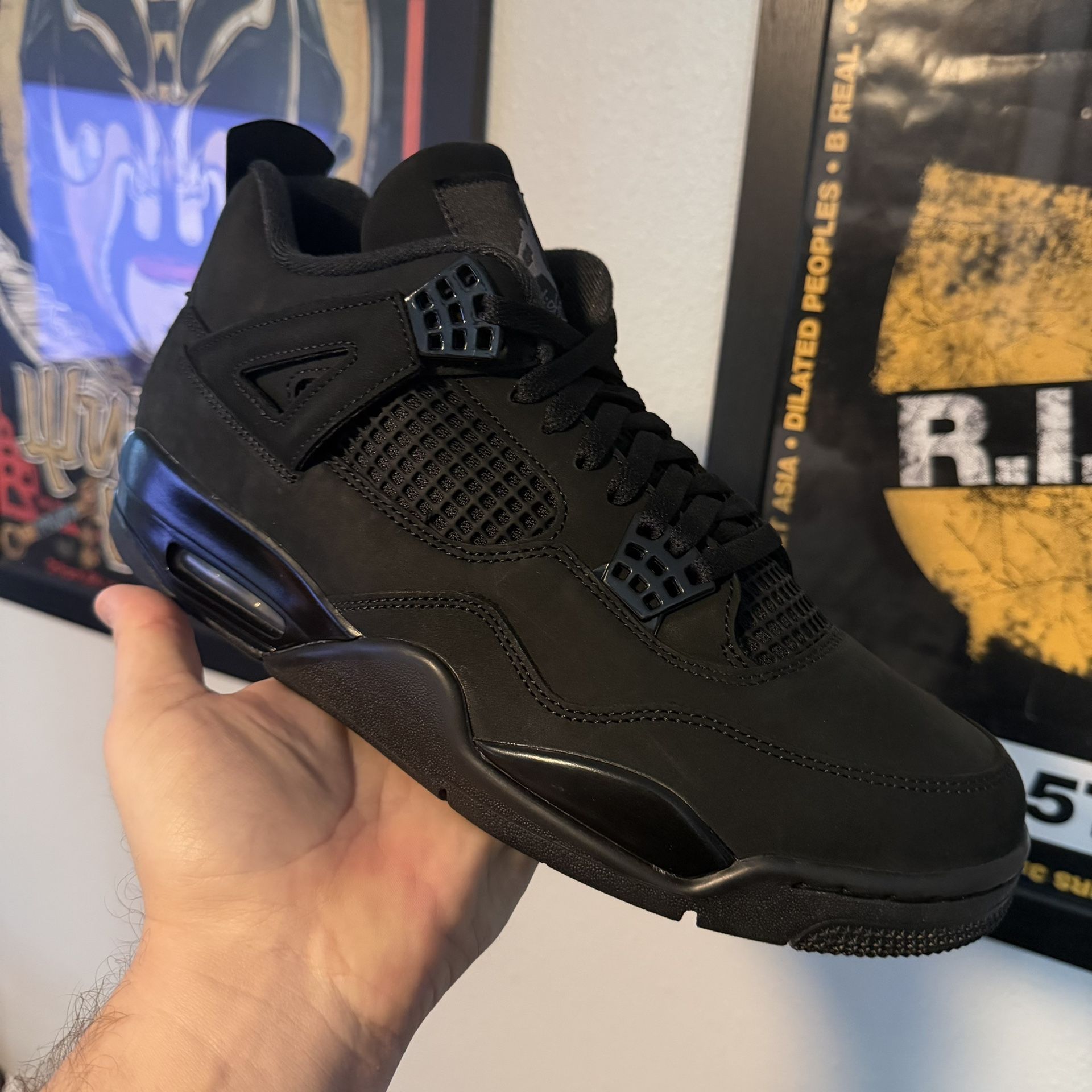 Nike Air Jordan 4 Black Cat Sz 12 Brand New $300