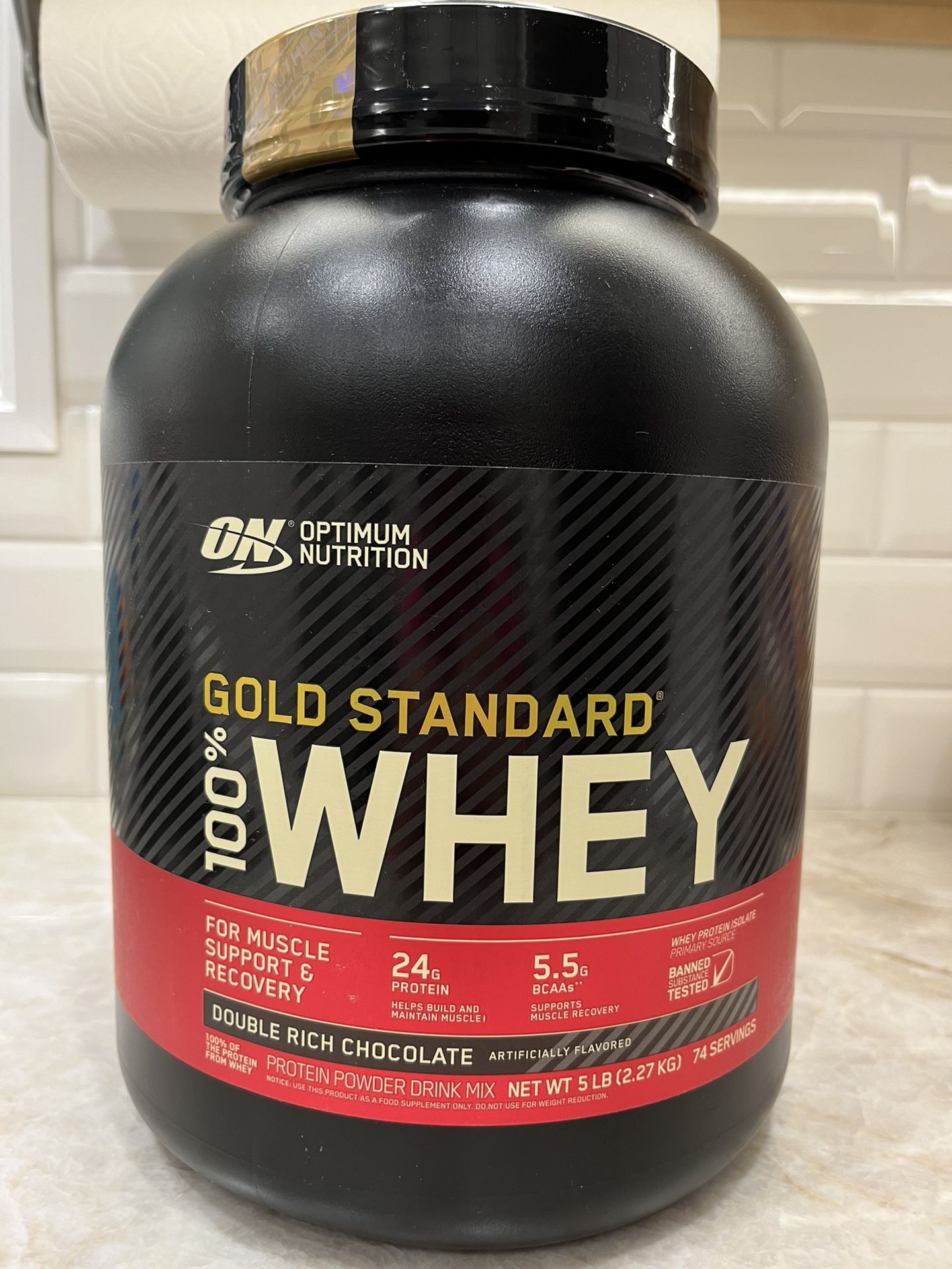 NEW SEALED Optimum Nutrition Protein Powder 5Lbs Double Rich Chocolate