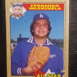 1987 Topps Dodgers All Star Fernandez Valenzuela.