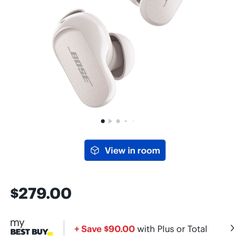 Bose Quiet Comfort II Earbuds Brand New White