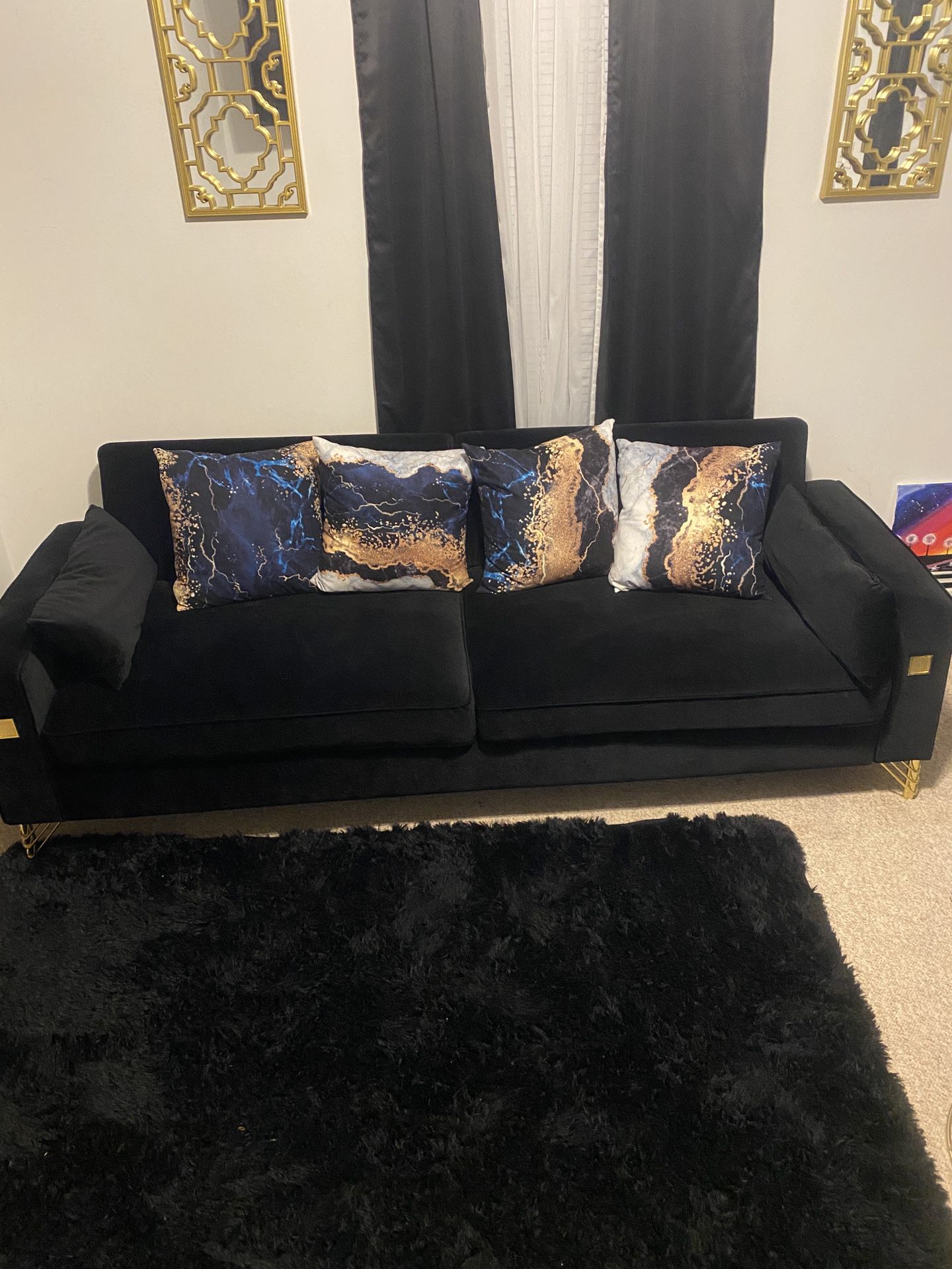 Stylish Black Couch 