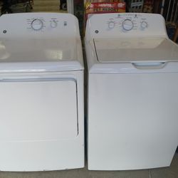 3.8 cf. GE top load washer & 6.2 cf. GE electric dryer, matching set,