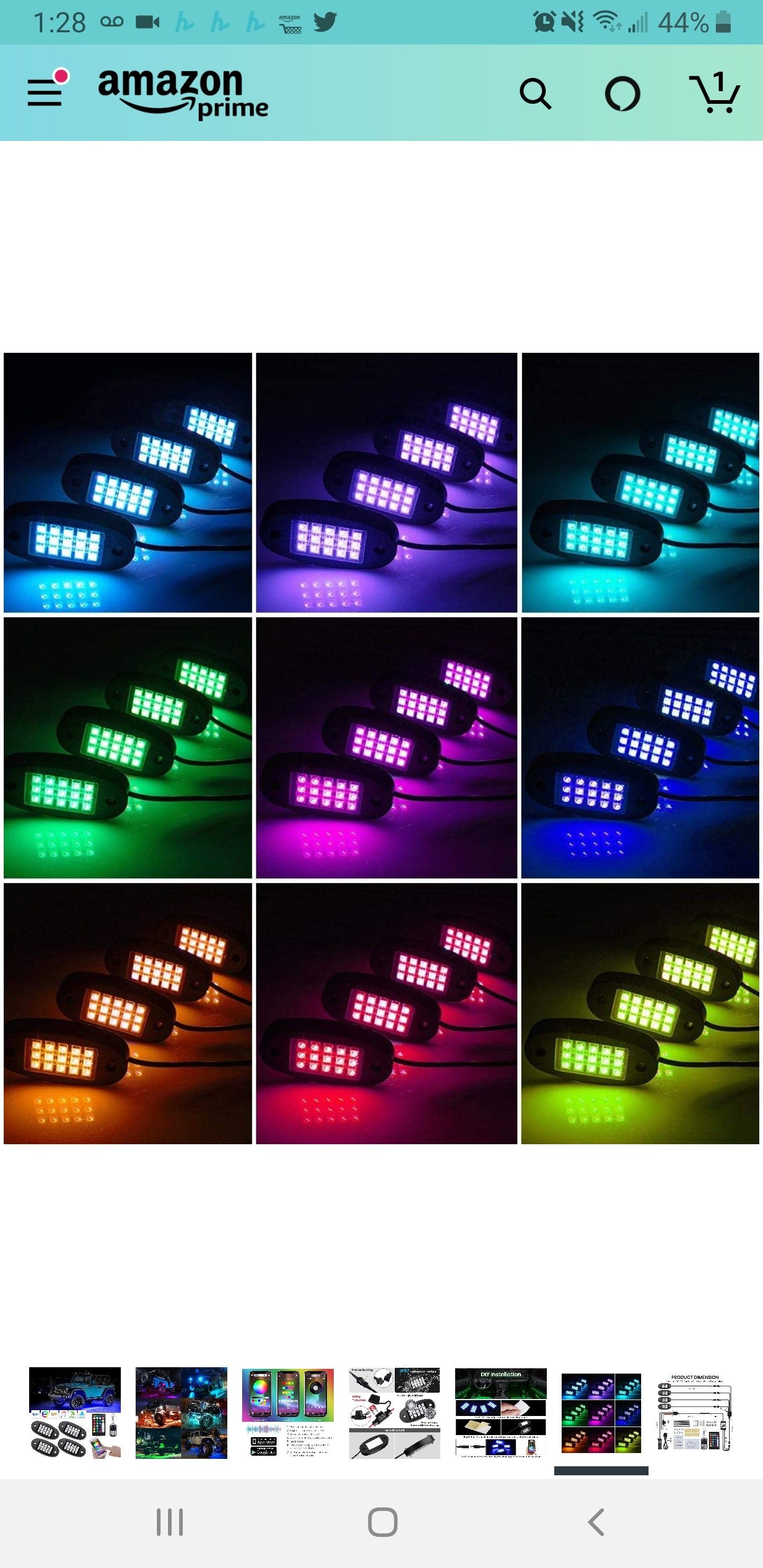 New in sealed box, RGB LED Rock Lights, 90 LEDs Multicolor Neon Underglow Waterproof Music Lighting Kit with APP & RF Control