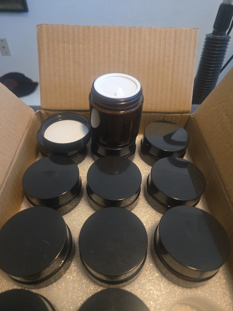 4oz Glass Amber Jars