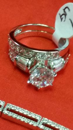 Size 7 sterling silver Ring set