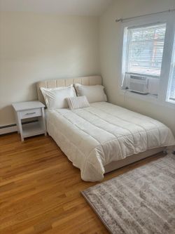 Full Sized foam mattress with bed frame