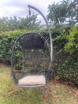 Patio outdoor swing chair wicker egg chair