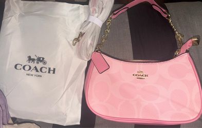 Coach pink Teri shoulder purse