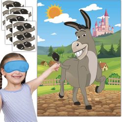 Pin The Tail On Donkey Game Shrek Party 