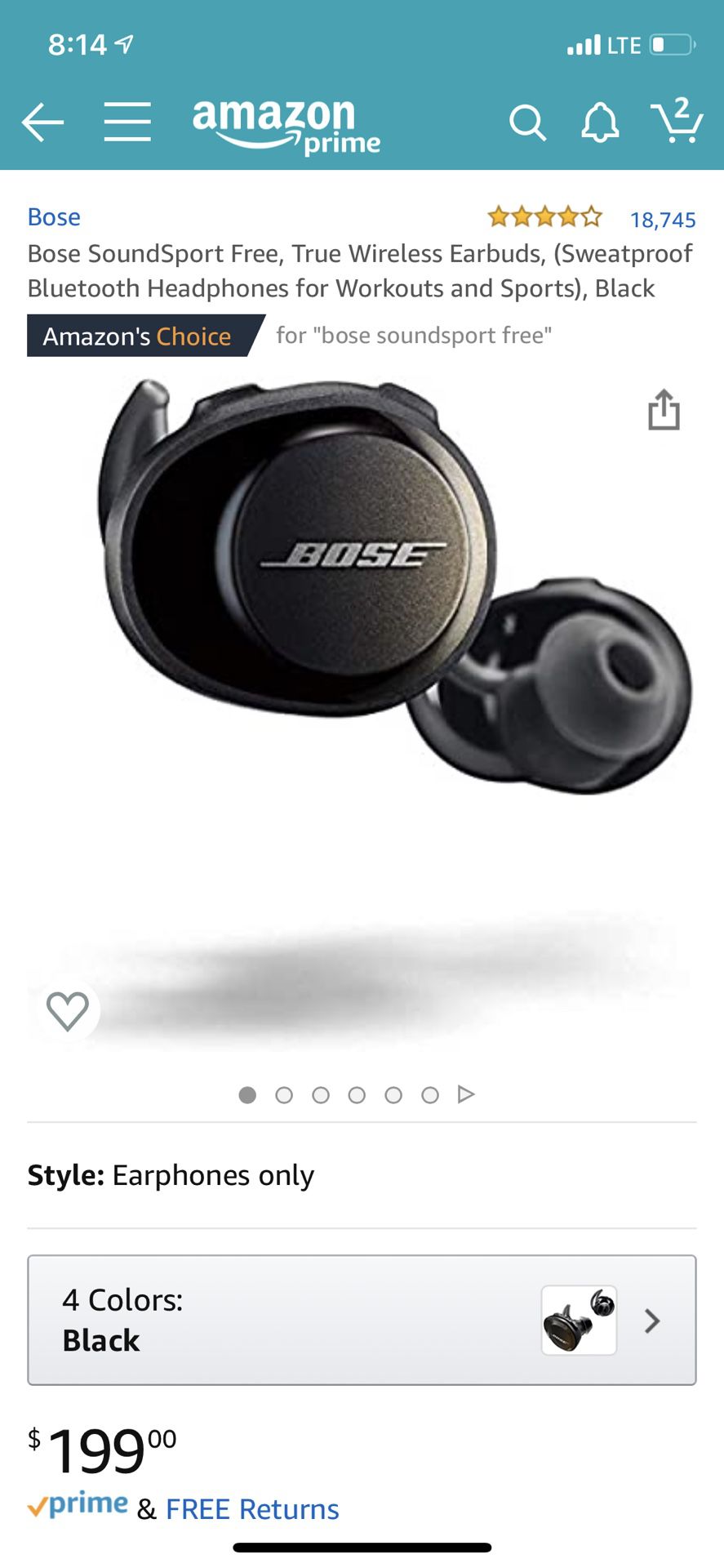 Bose sound sport free, Earbuds in good condition