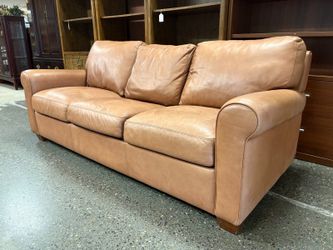 AMERICAN LEATHER Savoy Caramel Leather Sofa