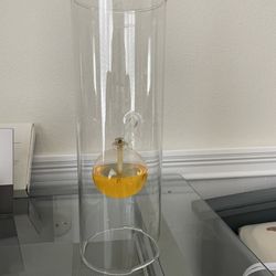 Woodard Oil Lamp – Wolfard Glass Blowing Company, 15 Inches Tall, Unique