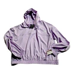 New Balance Lilac Purple Windbreaker Hooded Jacket Girl SZ M 10/12 Youth
