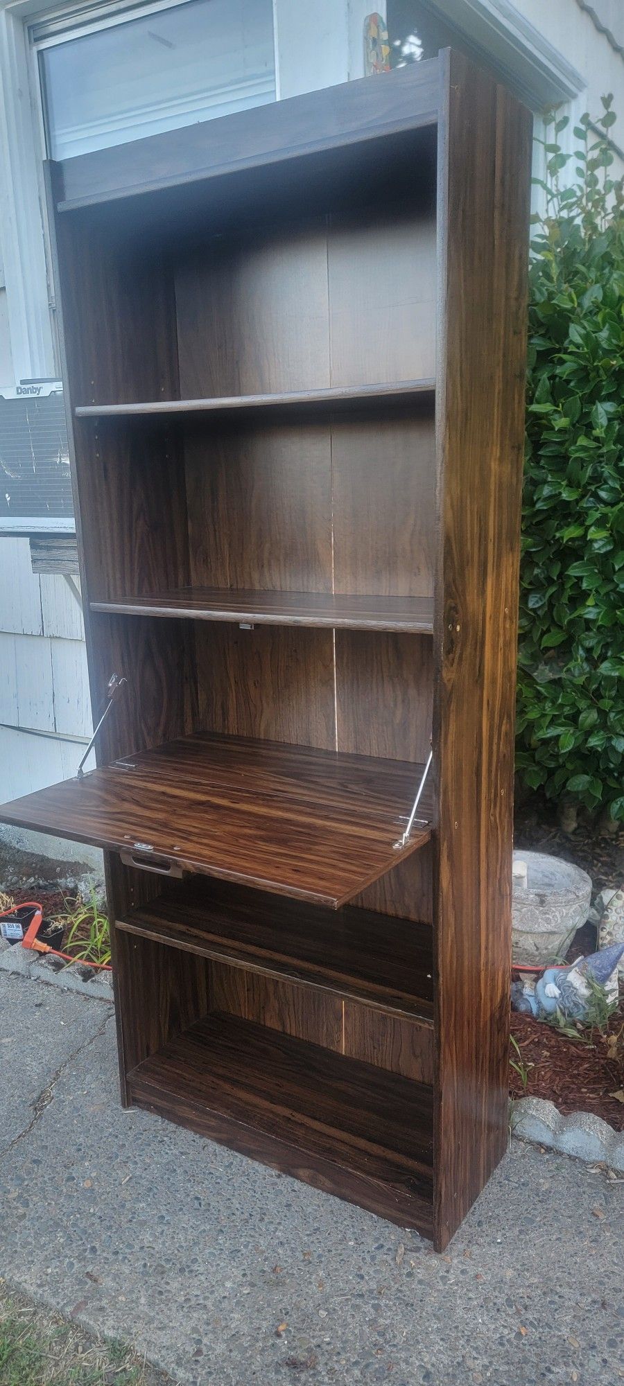 Wooden Secretary Bookshelf Cabinet Shelf