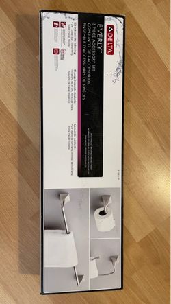 3-Piece Bath Hardware Set with 24 in. Towel Bar, Toilet Paper Holder, Towel Ring in Brushed Nickel