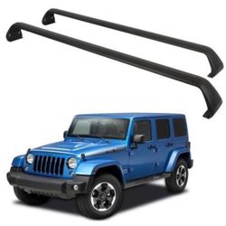 JINSANITY ROOF RACK CROSS BARS FIT FOR JEEP WRANGLER JK JL GLADIATOR JT 2007-2022 (4-DOOR HARD TOP) EASY TO INSTALL REDUCE WIND RESISTANCE AND NOISE N