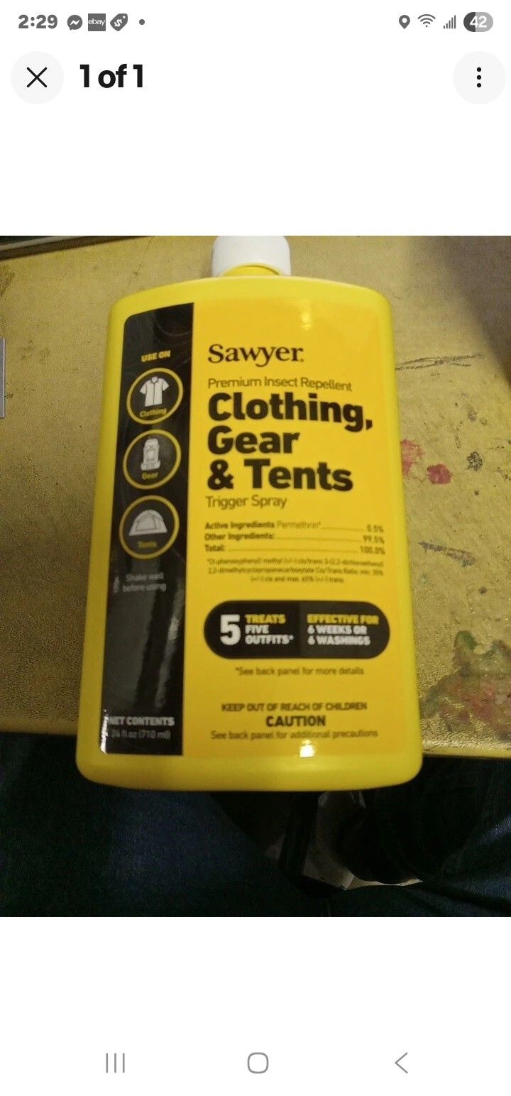 Sawyer Premium Insect Repellent 24fl Oz For Clothing, Gear, & Tents- NEW