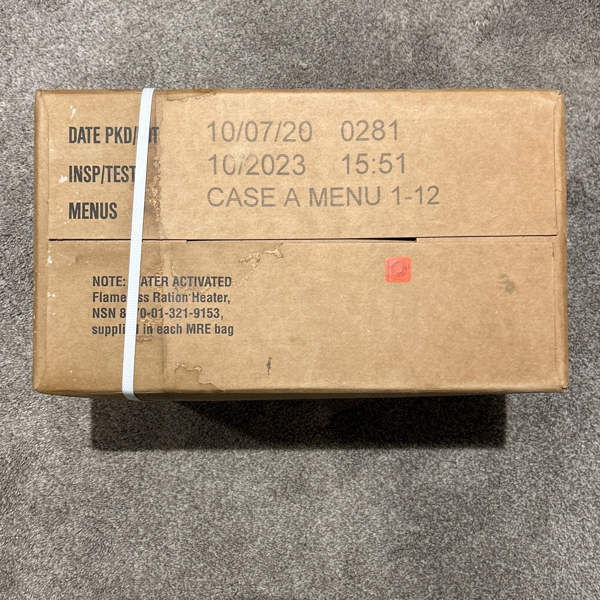 Authentic Military MREs, Case A