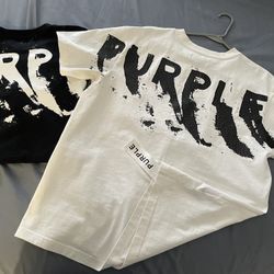Purple Brand Painted Wordmark Tee