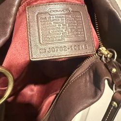 Brown coach Carly leather handbag