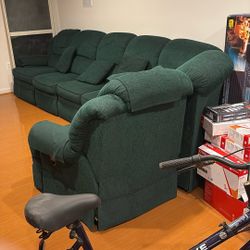 L Sharp Sofa With Recliner @ Both Ends 6 Pieces