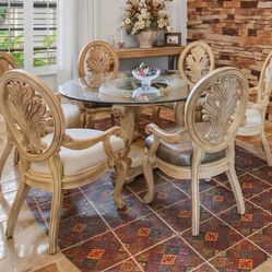 VINTAGE HIGH END SCHNADIG DINING TABLE & 4 CHAIRS