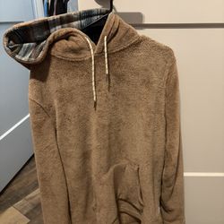 Brown Buckle Medium Fuzzy Hoodie Men’s 