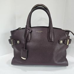 HENRY BENDEL Carlyle Tote Large Purple Leather Satchel Purse