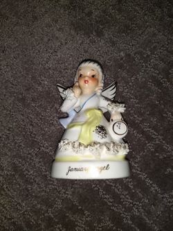 Vintage Napco ceramic January angel figurine