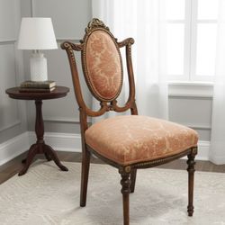 Rare 19th Century Oval Back Small Elegant SINGLE Chair H 36" X D 17" X W 17". Beautiful Item