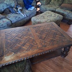 COFFEE TABLE/ALL WOOD /4.6 LONG/34 INCHES WIDE/46 INCHES TALL