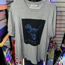 Coach T-Shirt Grey Front Logo