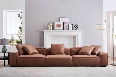 Modular leather sofa