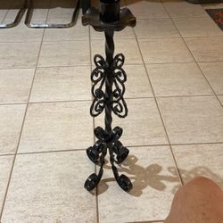Wrough iron candlestick antique