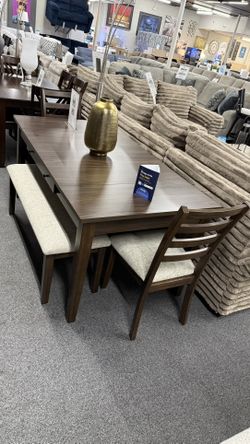 Storage Dining Table With 4 Chairs And Bench
