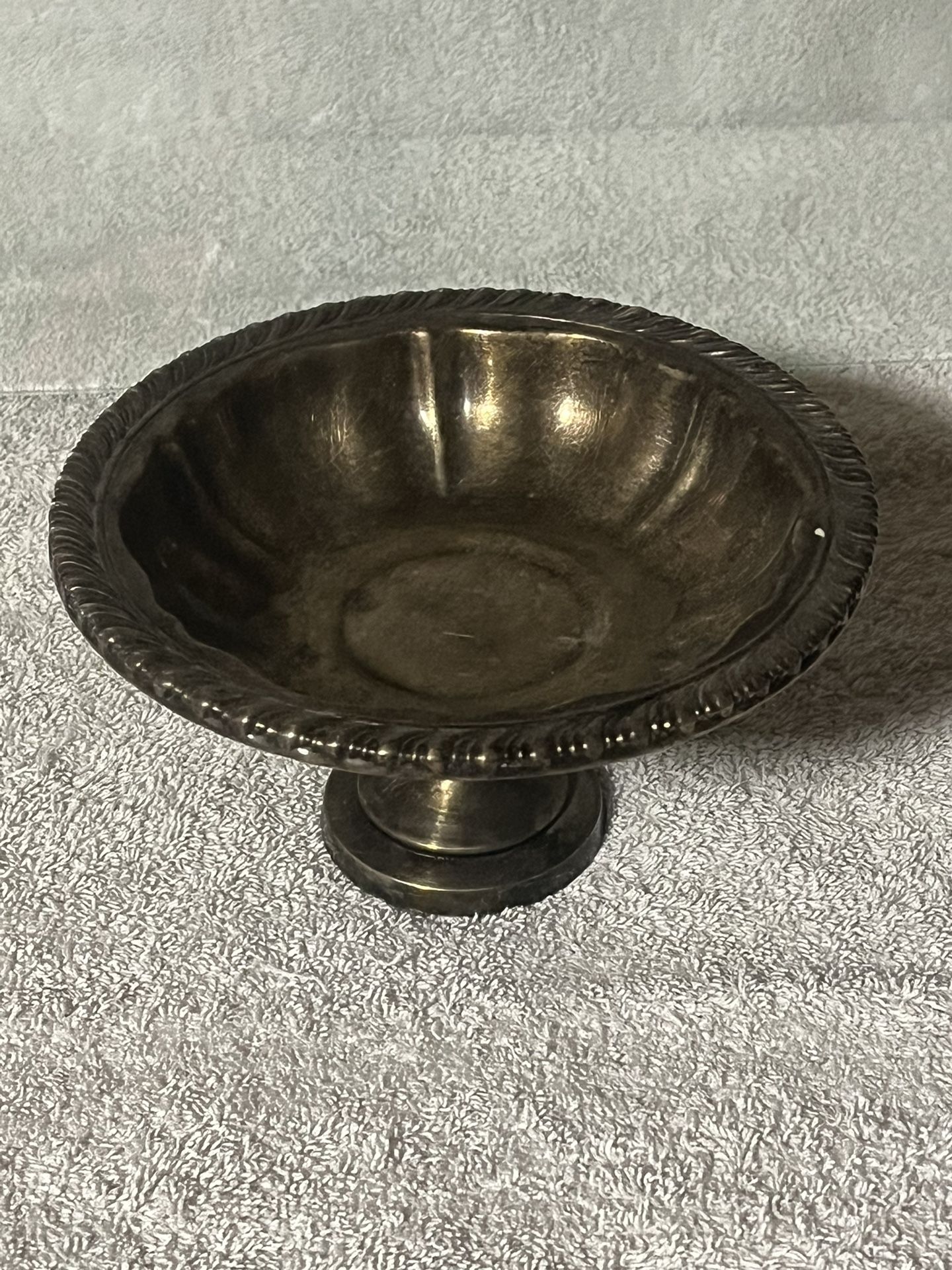 Saint Pierre Vintage Silver Pedestal Jewelry Dish