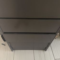Gray Shelf With Drawers