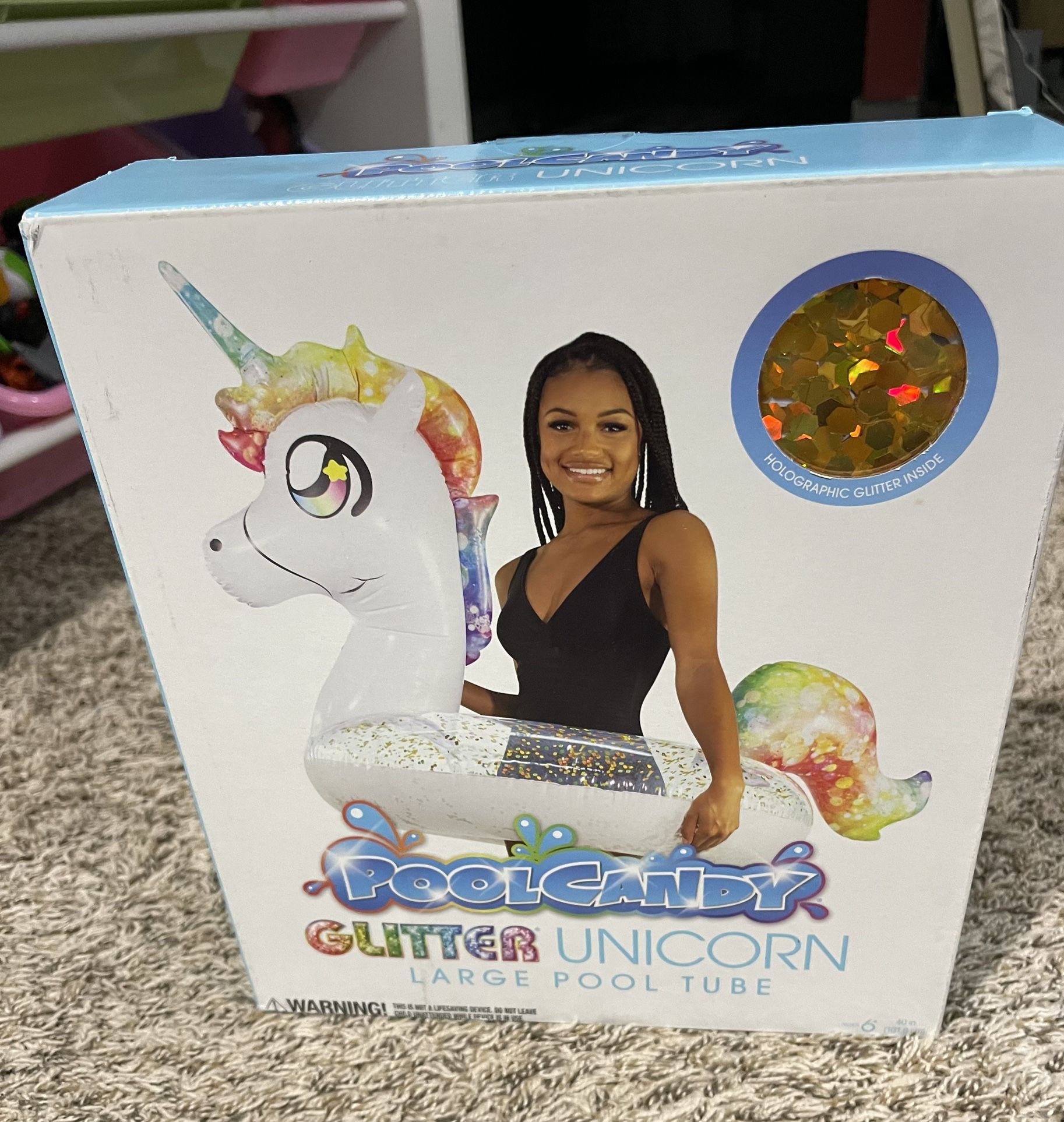 PoolCandy Glitter Unicorn Pool Tube