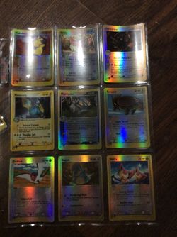 Pokemon cards- holographic 9 cards