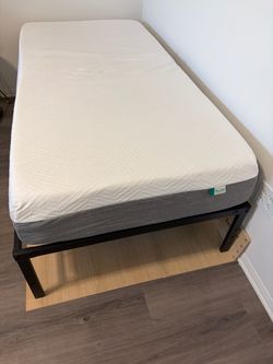Twin Mattress + Frame + Sheets