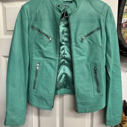 Carrie Hoxton Genuine Leather Biker Jacket 