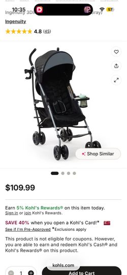 Ingenuity 3Dlite Lightweight Convenience Stroller – BRAND NEW Open Box – $85 OBO
