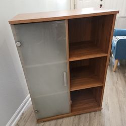 Glass Door Smoked Glass Storage Entertainment Center  Great For Kids Room Storsge Books Etc 45 Obo