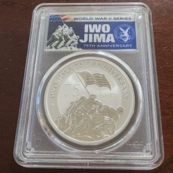 2020 Iwo Jima 75th Anniversary 1oz Silver Coin PCGS MS70 First Day of Issue 