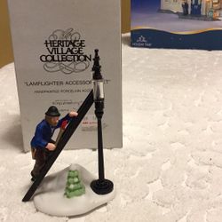 Dept 56 Handpainted Porcelain “Lamplighter Accessory Set”